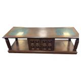 Inlaid Green Marble Mediterranean Coffee Table