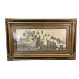 Antique Framed Family Photo with Joy Kilmer "The