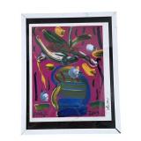 Peter max "New York Flower Show" Framed Print