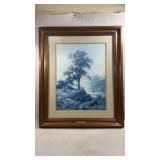 blue-toned landscape print is "Evening Radiance"