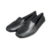 GUCCI Qardaha Moc Driving Loafers Black Pebbled