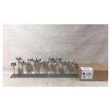 14-Cup Stainless Steel Tealight Holder With Candle