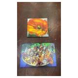 vibrant canvas wall art features a bold,