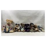 assorted collection of seven vintage Boyds Bears