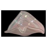 Vintage Murano-style Pink Swirled Glass Bowl