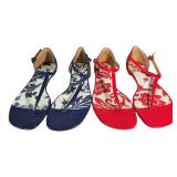 (2) Pairs of Old Navy Patent Leather Sandals