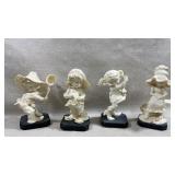 Set of 4 Vtg Amilcare Santini  Italian cold-cast