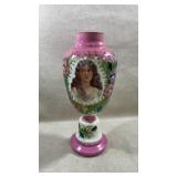 antique Victorian hand-painted Bristol glass