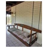 Hand Painted Vtg Wooden Porch Swing
