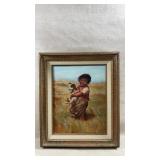 Signed jkinkead oil painting on canvas of a