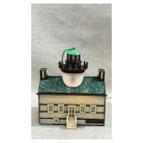 vintage Tiffany-style stained glass lamp or