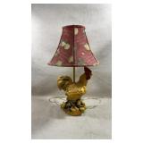 vintage country-style rooster table lamp f