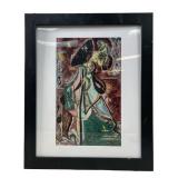 Jackson pollock "The Moon Woman" Framed Print