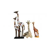 (3) Vintage Giraffe Home Decor Statues, Metal,