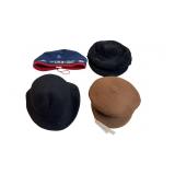 (4) Vintage Small Beret Hats, Roots, Betmar,