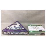Tri-Ominos and Mexican Train Domino Set