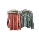 (2) Vintage Talbots Heavy Knit Sweaters in Coral