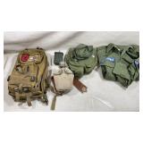 collection of tactical and military surplus gear