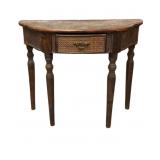 Rattan Side Table Entry Table with Drawer