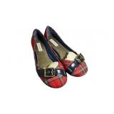 Steve Madden Tartain Plaid Flats Multi-color with