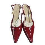 Vintage Gucci Scarpa Aperta Pelle Vernice Morbida