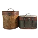 (2) Vintage Wooden Storage Trunks/Jewelry Boxes