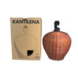 Vintage 1980s IKEA "Kantilena" Wicker Lamp Base