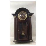 Bombay Company Wooden Wall Clock With Pendulum