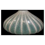 Vintage Murano Sea-green Glass Shell Vase Large