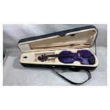 glossy purple student violin outfit featuring a