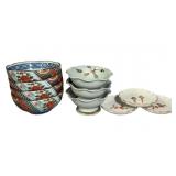 (10) Vintage Hand-painted Japanese Dishes, Bowls,