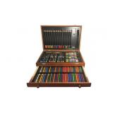 Multi-Tiered Drawing and Painting Kit. Crayons,