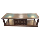 Inlaid Green Marble Mediterranean Coffee Table