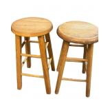2 Wooden Barstools