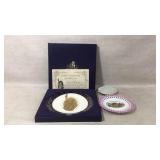 Commemorative Plates and Medallion Set with Cases