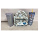 Loungefly Pixar Backpack and Two Starbucks Tumbler