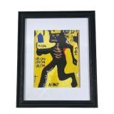 Attributed Jean Michel Basquiat acrylic on paper