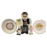 Vintage Kitchen Serving Platters, Cherry & Peach