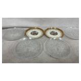 Six Plates: Etched Glass and Porcelain