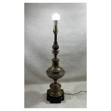 vintage Stiffel brass table lamp featuring a