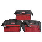 (3) Craftsman Wide Mouth 6 pocket Tool Bags with