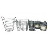 Assorted Bathroom Storage Containers, Glass Jars,