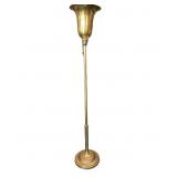 Art Deco Brass Torchiere Floor Lamp