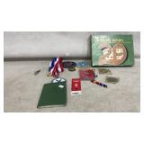 Military Memorabilia Lot with Patches and Medals