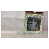 Glass Collectible Plate with Box and Glass Dish
