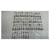 collection of vintage souvenir collector spoons