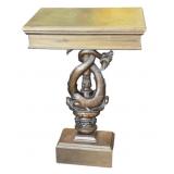 Bronze Finish Koi Fish End Table