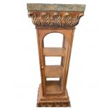 Vitrine Curio Pedestal Cabinet