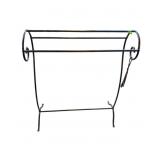 Metal Freestanding Towel Rack with Scroll Details