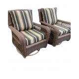 Outdoor Wicker Swivel Lounge Chairs